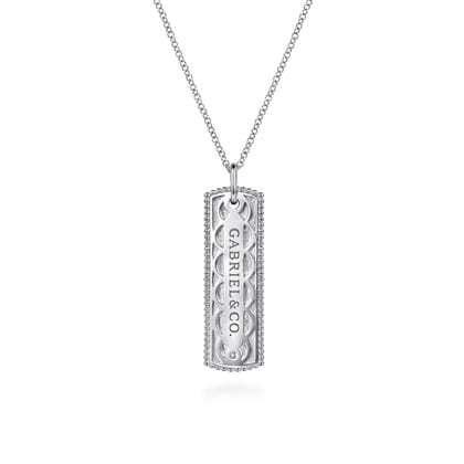 925 Sterling Silver Bujukan Diamond ID Necklace
