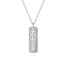 925 Sterling Silver Bujukan Diamond ID Necklace - 0.01 ct