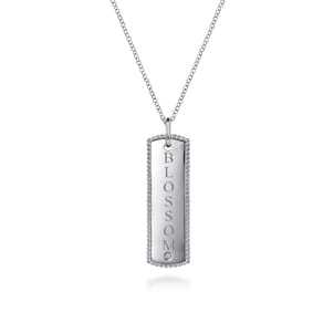 925 Sterling Silver Bujukan Diamond ID Necklace