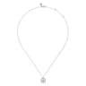 925 Sterling Silver Bujukan Diamond Initial A Necklace - 0.05 ct