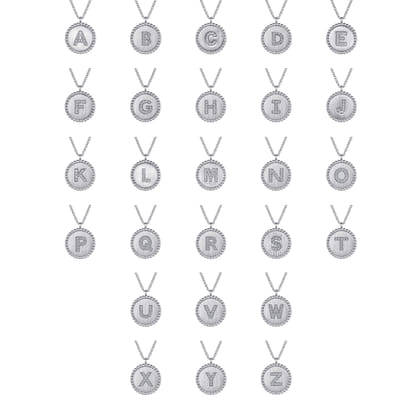 925 Sterling Silver Bujukan Diamond Initial A Necklace
