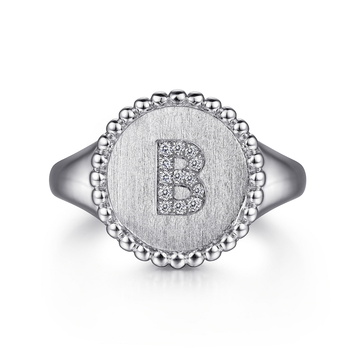 Shops Sterling Silver Letter B Logo Ring