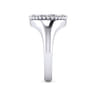 925 Sterling Silver Bujukan Diamond Initial F Signet Ring - 0.04 ct