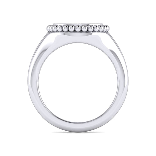 925 Sterling Silver Bujukan Diamond Initial I Signet Ring - 0.04 ct - Shot 2