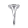 925 Sterling Silver Bujukan Diamond Initial M Signet Ring - 0.07 ct