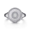 925 Sterling Silver Bujukan Diamond Initial O Signet Ring - 0.06 ct
