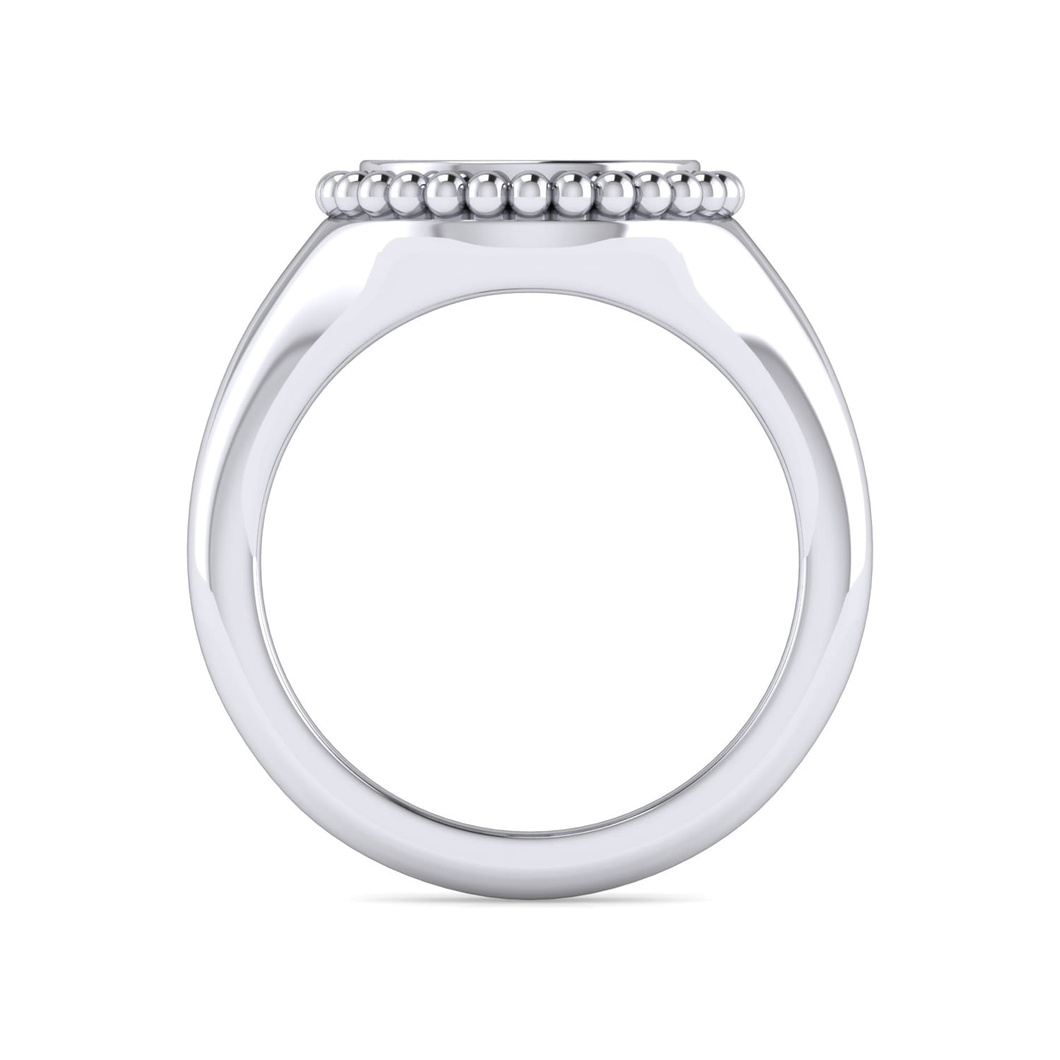 925 Sterling Silver Bujukan Diamond Initial R Signet Ring - 0.05 ct - Shot 2