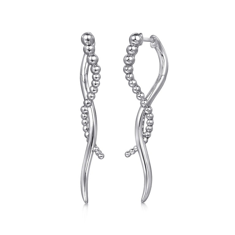 925 Sterling Silver Bujukan Drop Earrings - Shot 1