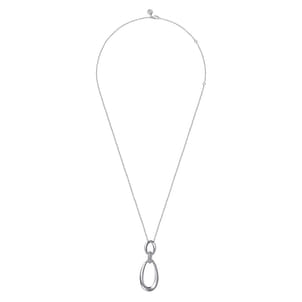 925 Sterling Silver Bujukan Drop Pendant Necklace