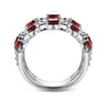 925 Sterling Silver Bujukan Garnet Easy Stackable Ring