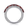 925 Sterling Silver Bujukan Garnet Easy Stackable Ring