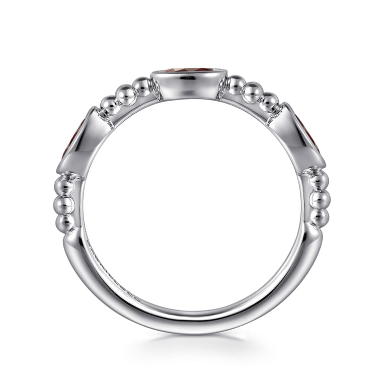 925 Sterling Silver Bujukan Garnet Fashion Ladies Ring - Shot 2