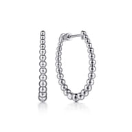 925 Sterling Silver Bujukan Graduated 30mm Classic Hoop Earrings