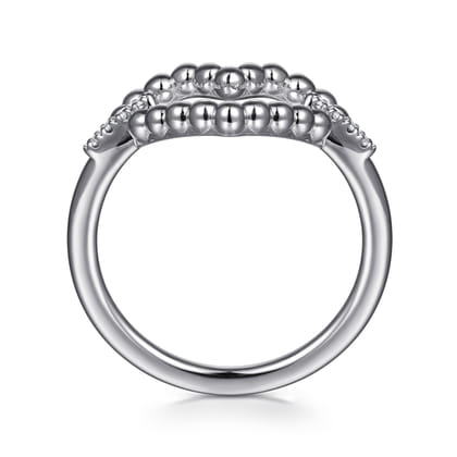 925 Sterling Silver Bujukan Heart Diamond Ladies Ring