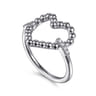 925 Sterling Silver Bujukan Heart Diamond Ladies Ring - 0.05 ct