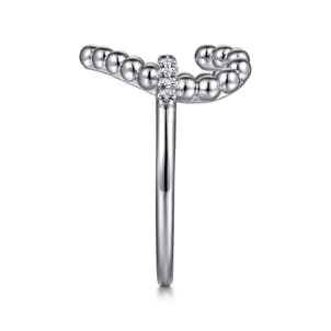 925 Sterling Silver Bujukan Heart Diamond Ladies Ring