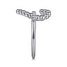 925 Sterling Silver Bujukan Heart Diamond Ladies Ring - 0.05 ct