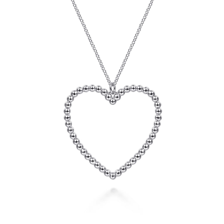 925 Sterling Silver Bujukan Heart Necklace - Shot 1
