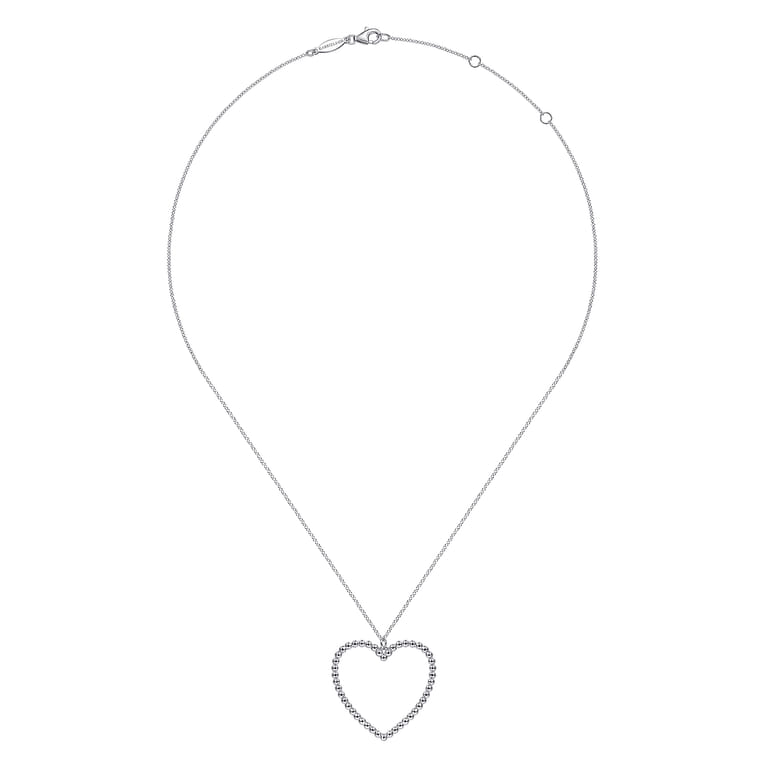 925 Sterling Silver Bujukan Heart Necklace - Shot 2