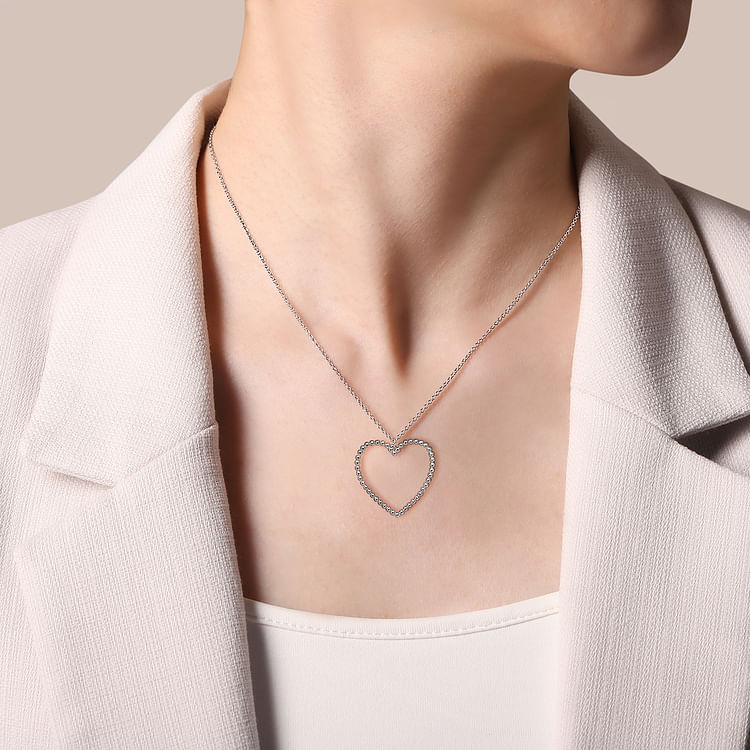 925 Sterling Silver Bujukan Heart Necklace