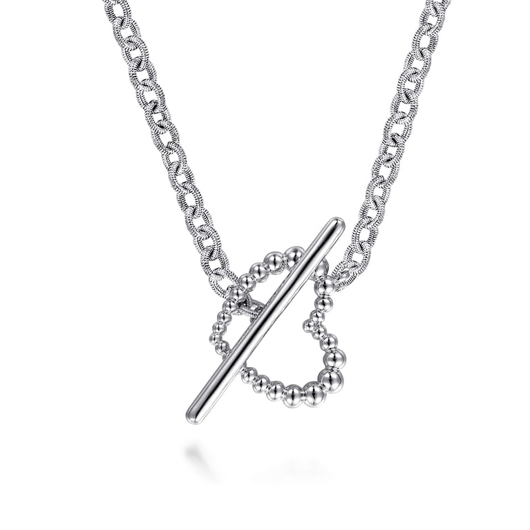 925 Sterling Silver Bujukan Heart Necklace - Shot 1