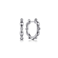 925 Sterling Silver Bujukan Huggie Earrings