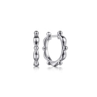 925 Sterling Silver Bujukan Huggie Earrings