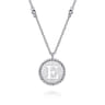 925 Sterling Silver Bujukan Initial E Medallion Pendant Necklace