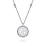 925 Sterling Silver Bujukan Initial G Medallion Pendant Necklace