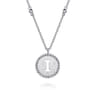 925 Sterling Silver Bujukan Initial I Medallion Pendant Necklace