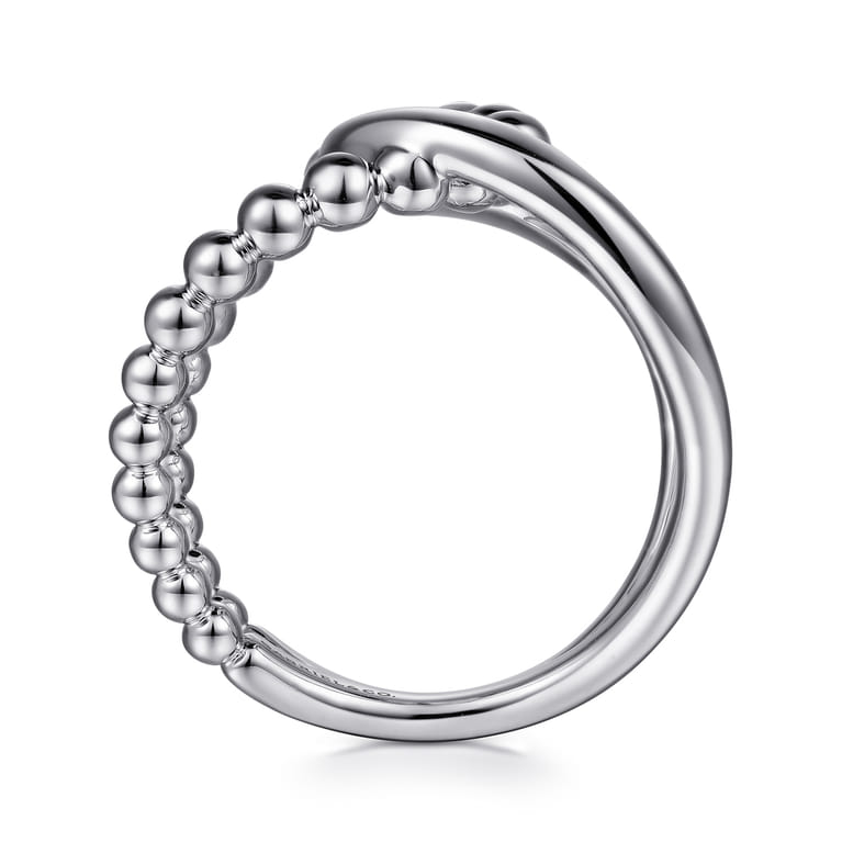 925 Sterling Silver Bujukan Interlocking Wide Band Ring - Shot 2