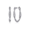 925 Sterling Silver Bujukan Intricate 30mm Hoop Earrings