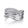 925 Sterling Silver Bujukan Lady's Twisted Ring