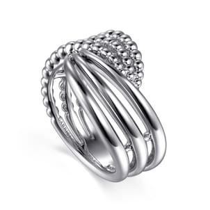 925 Sterling Silver Bujukan Lady's Twisted Ring