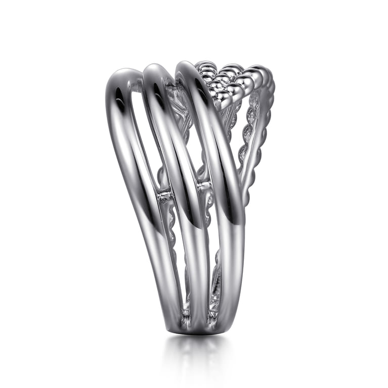 925 Sterling Silver Bujukan Lady's Twisted Ring - Shot 4