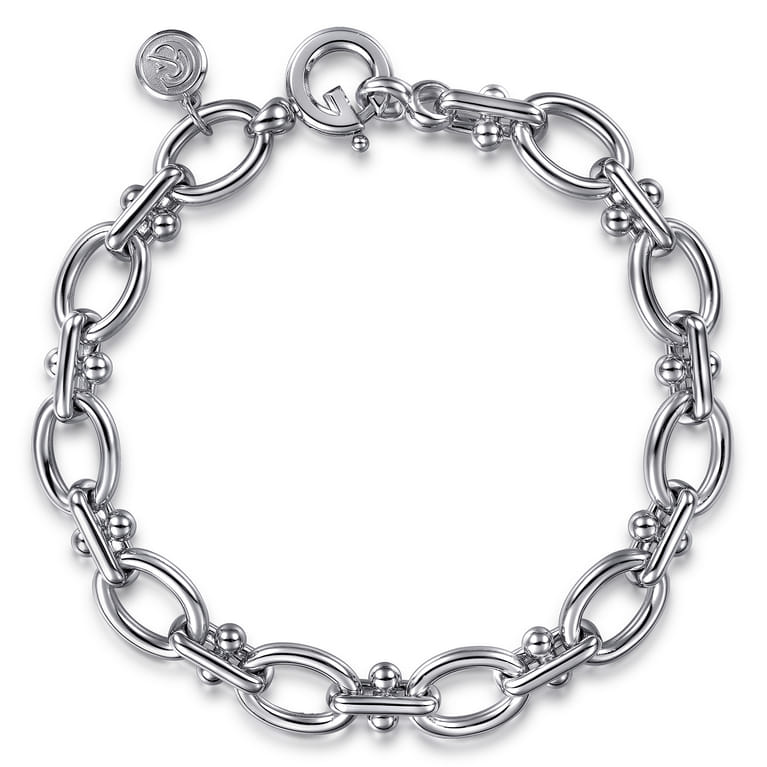 925 Sterling Silver Bujukan Link Chain Bracelet - Shot 1