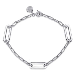 925 Sterling Silver Bujukan Link Chain Bracelet