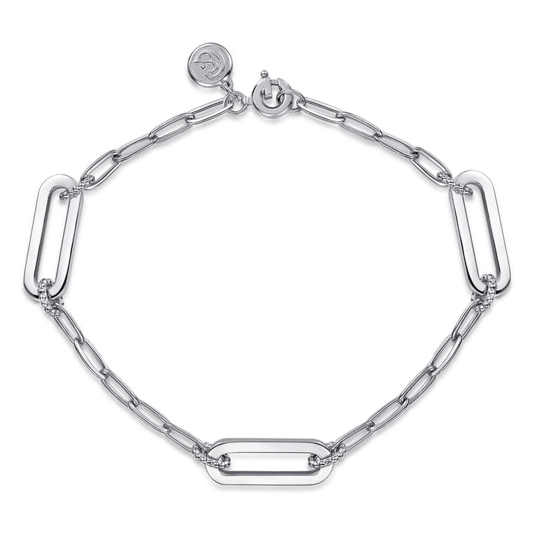 925 Sterling Silver Bujukan Link Chain Bracelet - Shot 1