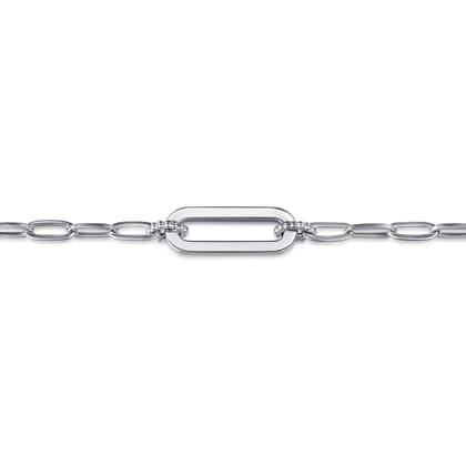 925 Sterling Silver Bujukan Link Chain Bracelet