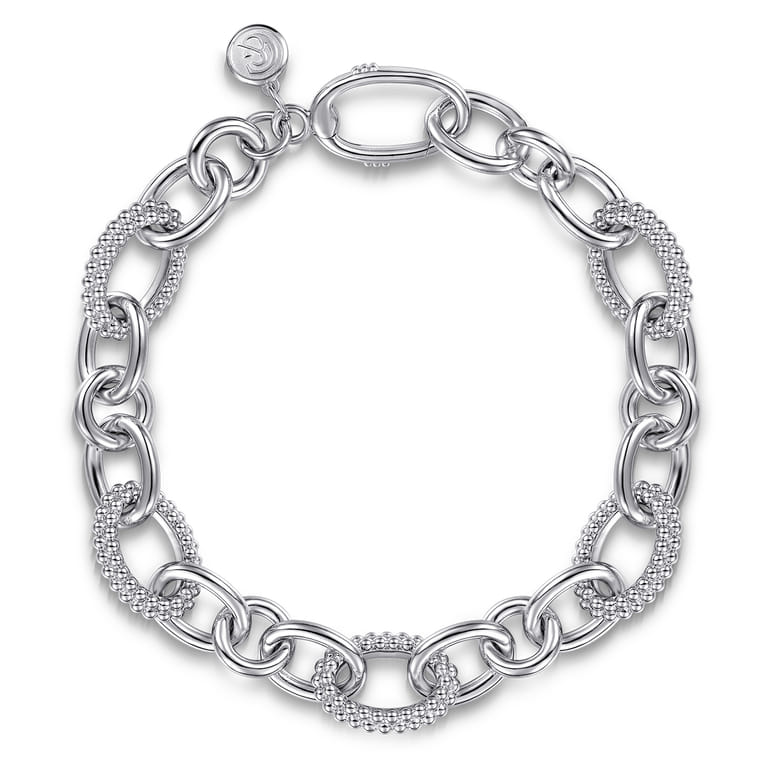 925 Sterling Silver Bujukan Link Chain Bracelet - Shot 1