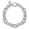 925 Sterling Silver Bujukan Link Chain Bracelet