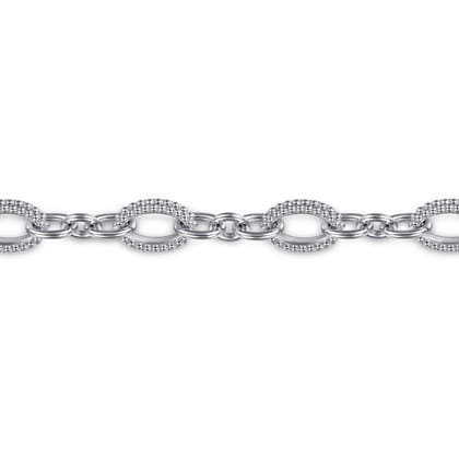 925 Sterling Silver Bujukan Link Chain Bracelet