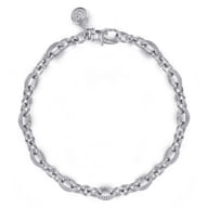 925 Sterling Silver Bujukan Link Chain Bracelet