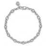 925 Sterling Silver Bujukan Link Chain Bracelet