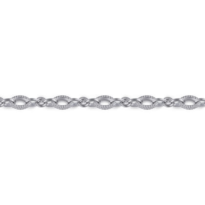 925 Sterling Silver Bujukan Link Chain Bracelet