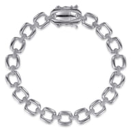 925 Sterling Silver Bujukan Link Chain Bracelet