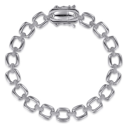 925 Sterling Silver Bujukan Link Chain Bracelet