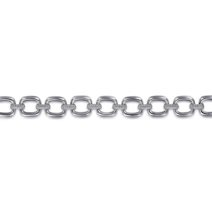 925 Sterling Silver Bujukan Link Chain Bracelet