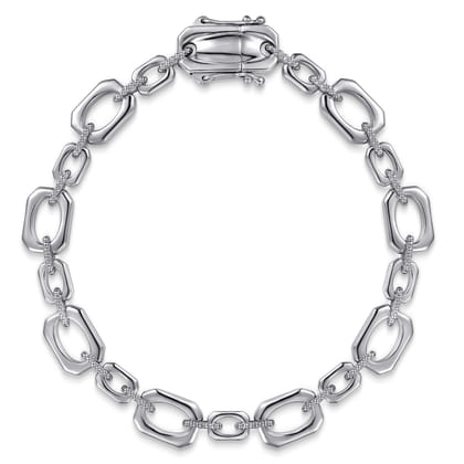 925 Sterling Silver Bujukan Link Chain Bracelet