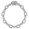 925 Sterling Silver Bujukan Link Chain Bracelet